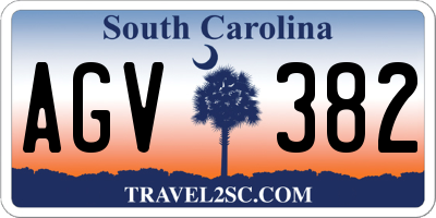 SC license plate AGV382