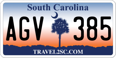 SC license plate AGV385