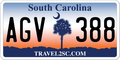 SC license plate AGV388