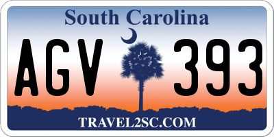SC license plate AGV393