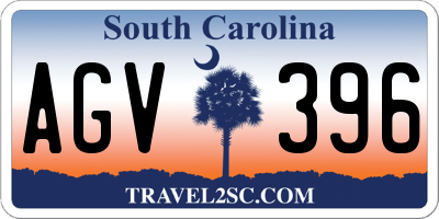 SC license plate AGV396