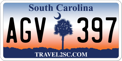 SC license plate AGV397