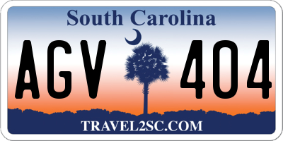 SC license plate AGV404