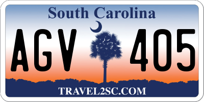 SC license plate AGV405