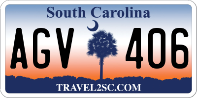 SC license plate AGV406