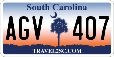 SC license plate AGV407