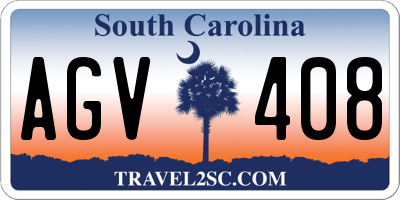 SC license plate AGV408
