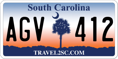 SC license plate AGV412