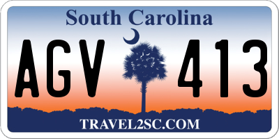 SC license plate AGV413