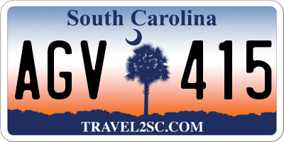 SC license plate AGV415