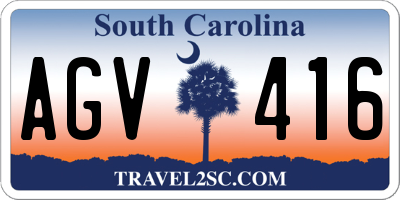 SC license plate AGV416
