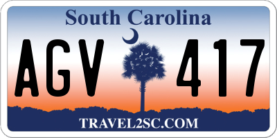 SC license plate AGV417