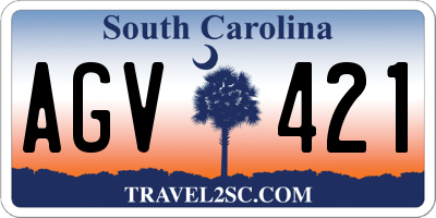 SC license plate AGV421