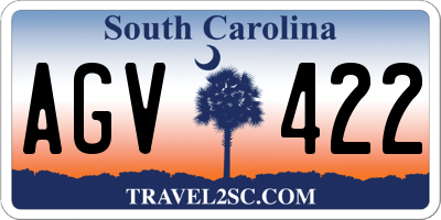 SC license plate AGV422