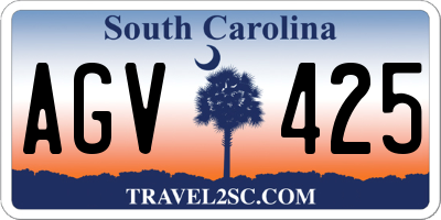 SC license plate AGV425