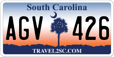 SC license plate AGV426