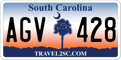 SC license plate AGV428
