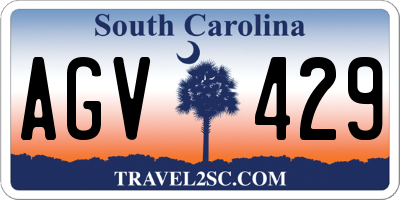 SC license plate AGV429