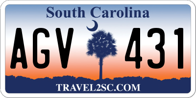 SC license plate AGV431