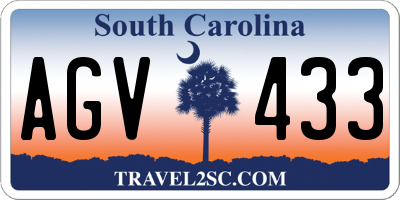 SC license plate AGV433
