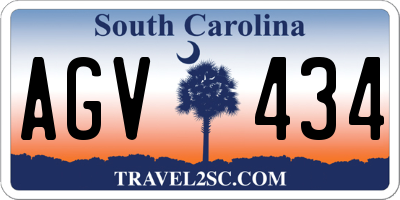 SC license plate AGV434