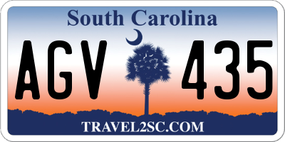 SC license plate AGV435
