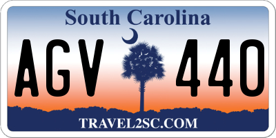 SC license plate AGV440