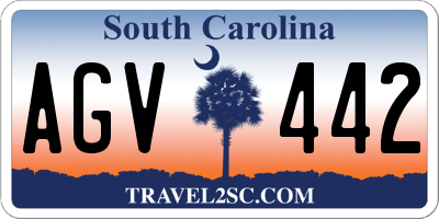 SC license plate AGV442