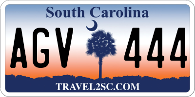 SC license plate AGV444