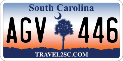 SC license plate AGV446