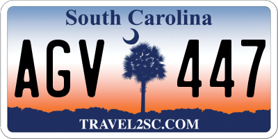 SC license plate AGV447