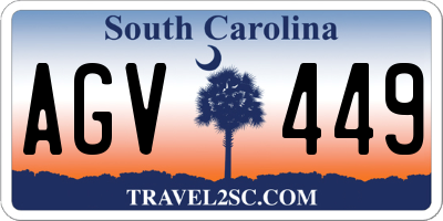 SC license plate AGV449