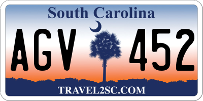 SC license plate AGV452