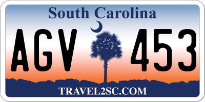 SC license plate AGV453