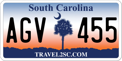 SC license plate AGV455