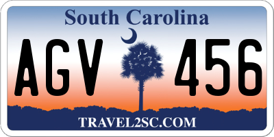 SC license plate AGV456
