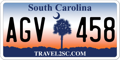 SC license plate AGV458