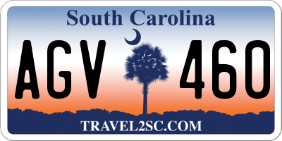 SC license plate AGV460