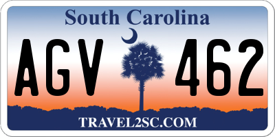 SC license plate AGV462