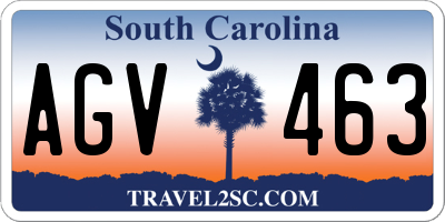 SC license plate AGV463
