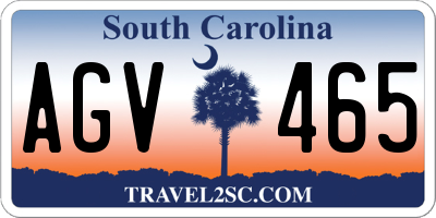 SC license plate AGV465