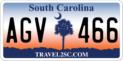 SC license plate AGV466