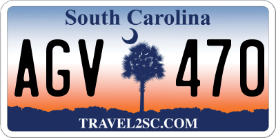 SC license plate AGV470