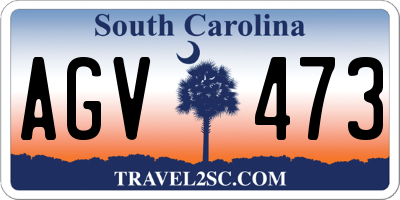 SC license plate AGV473