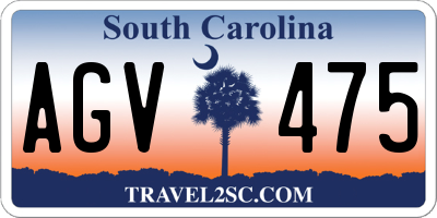 SC license plate AGV475