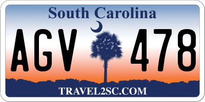 SC license plate AGV478