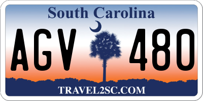 SC license plate AGV480