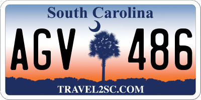 SC license plate AGV486