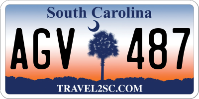 SC license plate AGV487