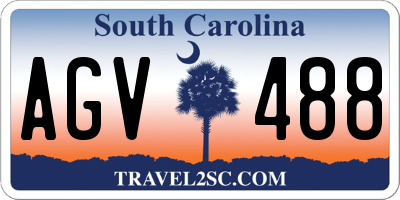 SC license plate AGV488